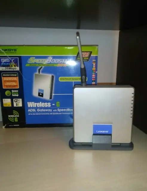 Router Modem adsl wag54gs 2,4 ghz Gateway linksys with Speed booster cisco
