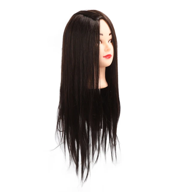 Hairdressing Mannequin Head 63cm Synthetic Fiber Head Styling Middle Part Co Sd0