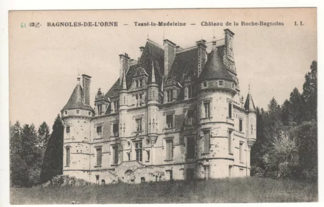 CPA 61 - BAGNOLES-DE-L'ORNE (ORNE) - TESSÉ-la-MADELEINE - CHÂTEAU ROCHE-BAGNOLES