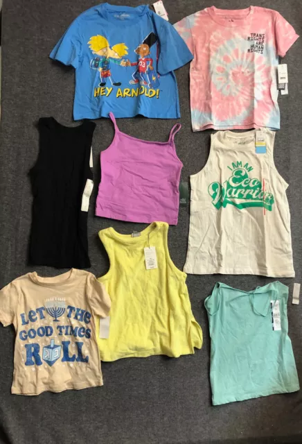 8 PACK Girls Namebrands Assorted Cloth Bundle Size XS Multicolor Casual NWT