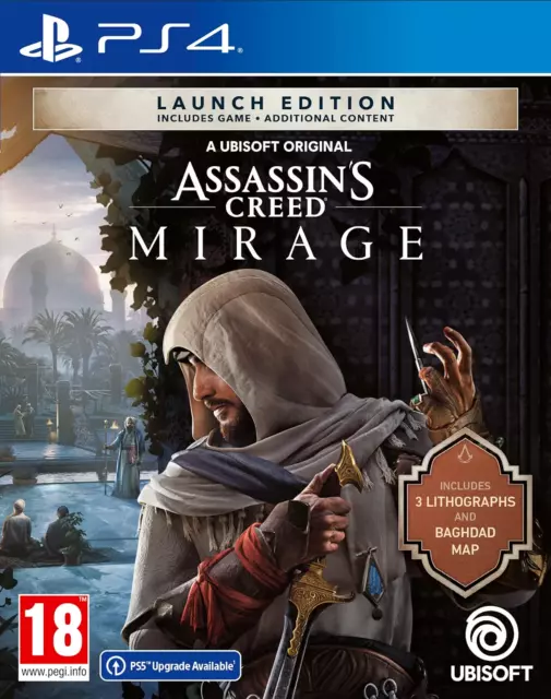 Assassin's Creed Mirage Launch Edition (PS4 Game) Brand New & Sealed w/DLC & Map