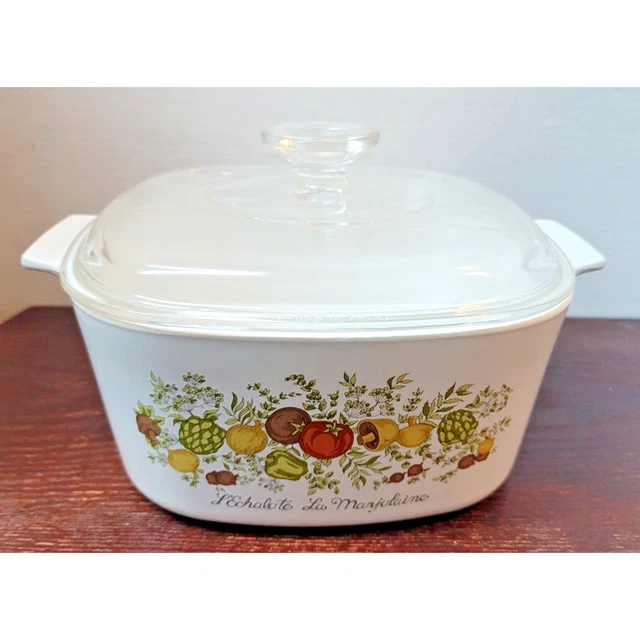 Cazuela de colección Corning Ware Spice of Life L'Echalote La Marjolaine 3 cuartos A-3-B