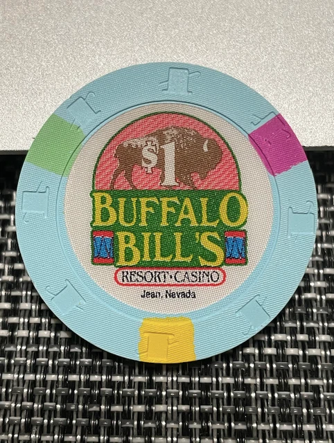 $1 Buffalo Bill's Hotel Gambling Casino Chip Poker Chip Token Jean Nevada