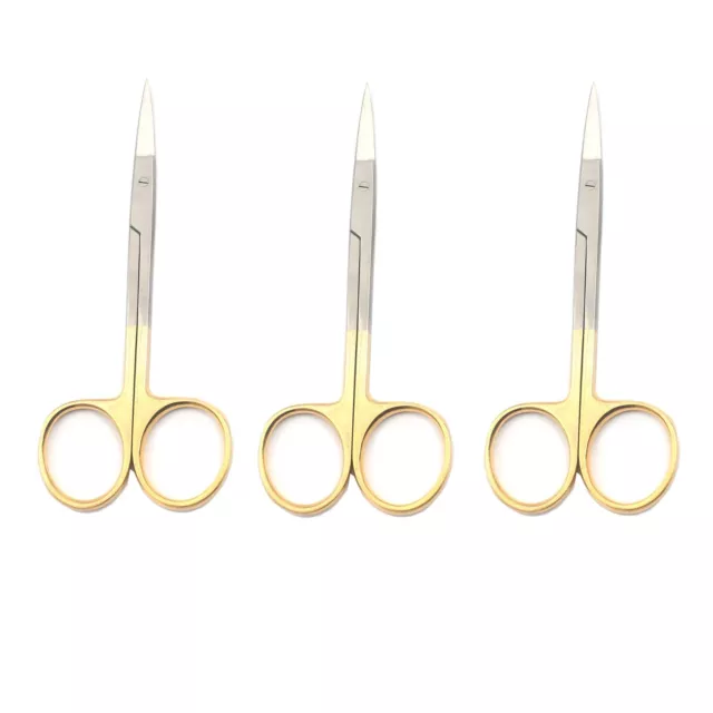 Surgical Medical Veterinary Dental Sharp Iris Scissor TC Straight Surgical Tools 2