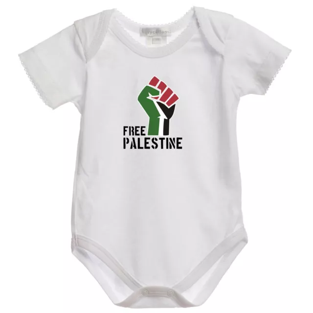 J238 body Bimbo Free Palestine Bambino 100% cotone Bimba