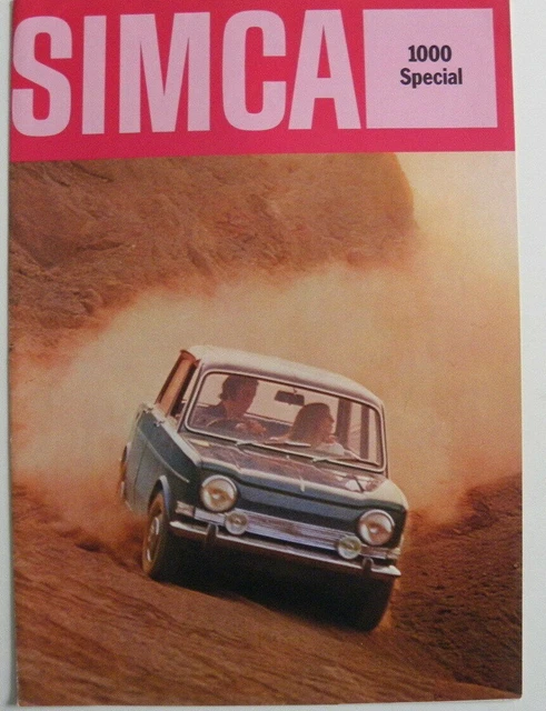 BROCHURE SIMCA 1000 Spécial de 09 / 1971 en anglais EUR 10,20 - PicClick FR