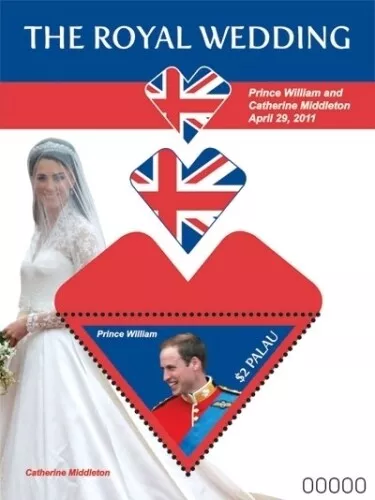 Palau -2011-Royal Wedding Prince William and Kate Middleton -Souvenir Sheet-MNH