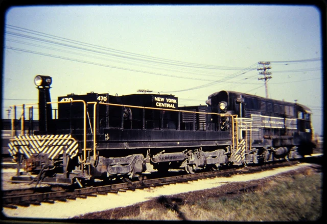 Duplicate Railroad Slide DSLD New York Central NYC 7112 FM Elkhart IN circa 1959