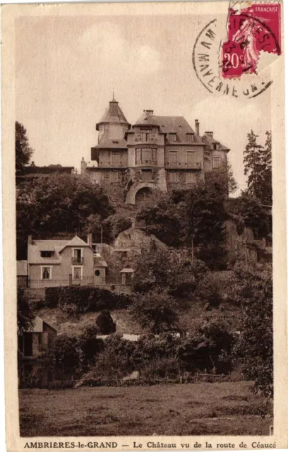 CPA Ambriéres le Grand-Le Cháteau vu de la route de Céaucé (188075)