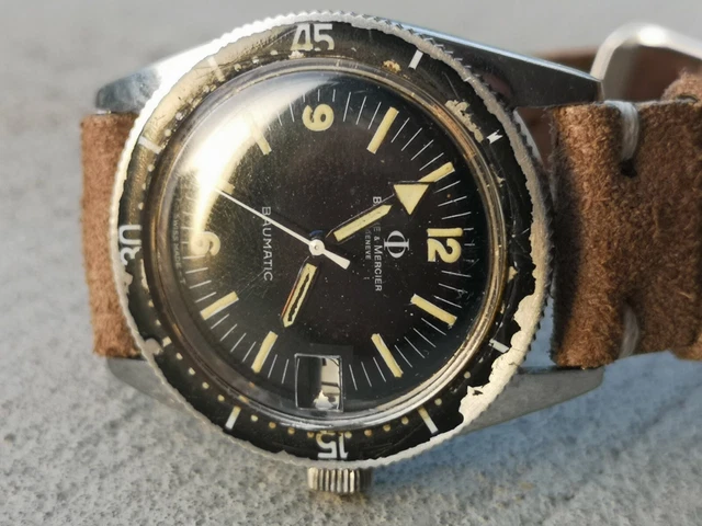 🇨🇭WATCH BAUME Mercier Baumatic Skin Diver Sub Automatic
