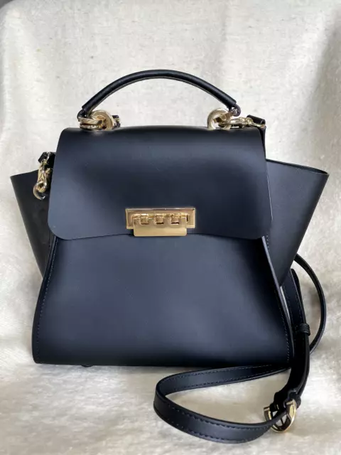 ZAC Posen Black Gold Eartha Iconic Top Handle/ Crossbody shoulder bag/ Backpack