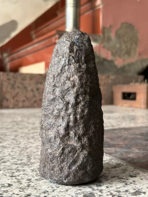 19c Viejo Antigüedad Antiguo Raro NATURAL Grande Pesado Negro Piedra Multi Uso