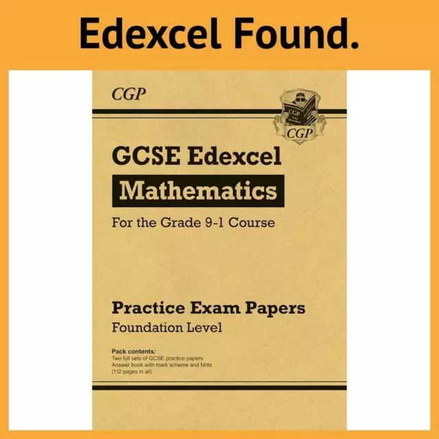 Edexcel GCSE Maths Practice Papers - Foundation Ages 15-16 with Answers CGP NEW