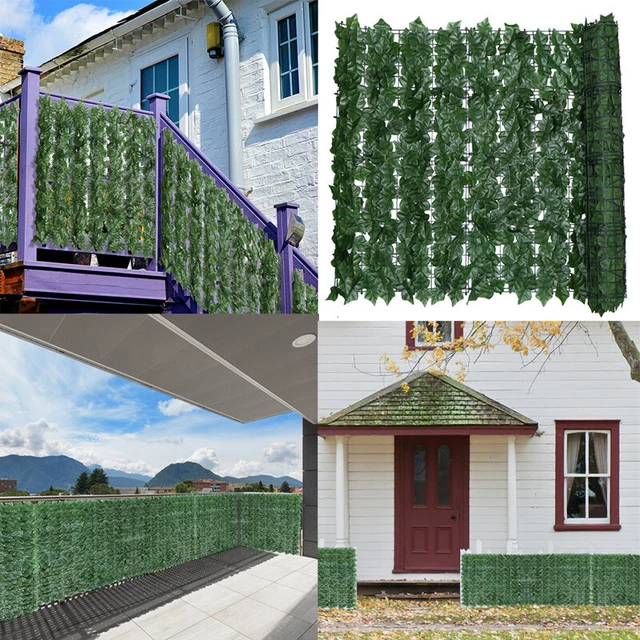 1x3M Sichtschutzhecke Windschutz Efeu Sichtschutz Balkonverkleidung Blätterzaun