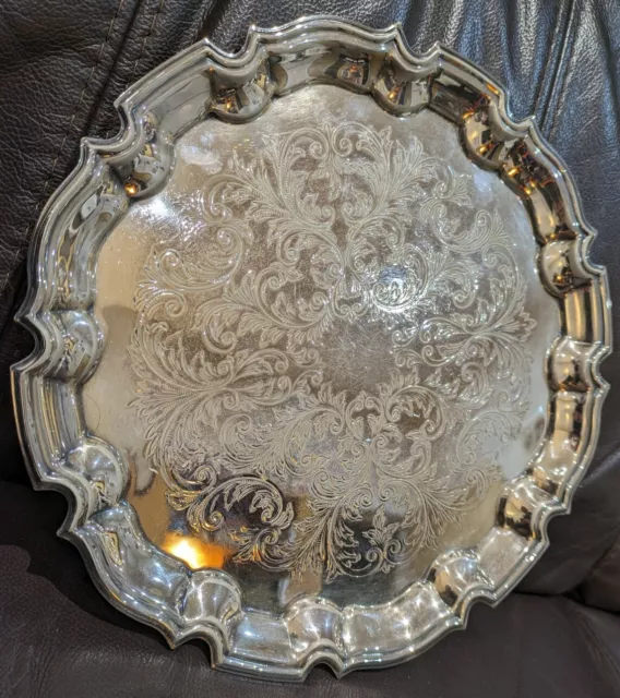 Vassoio da portata per presentazioni placcato argento stoviglie vintage