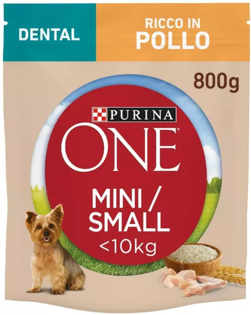 Croquettes Nourriture Pour Chiens Sec Purina Une Petite Couper Dental Huhn 800gr