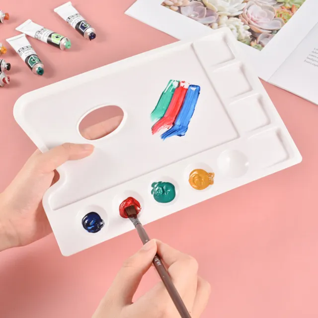 4 Pcs Round Paint Tray Watercolor Gadgets Kids Makeup Pallets Ceramics