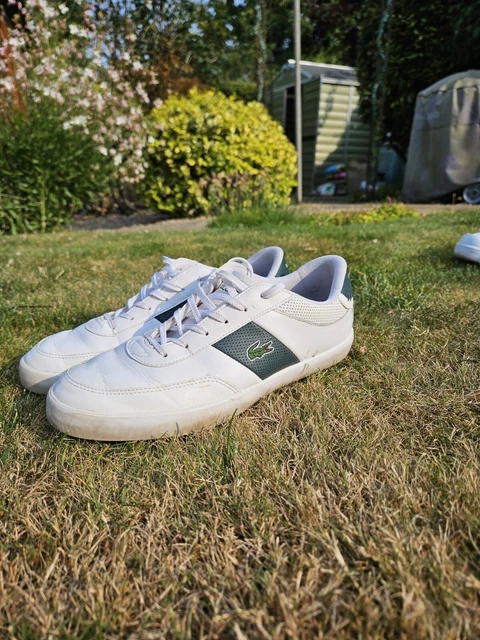 MEN S LACOSTE COURT Master Trainers White Dark Green UK Size 9 25.00 PicClick UK