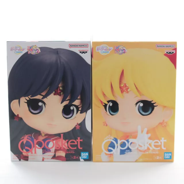 Q posket Sailor moon Eternal Sailor Venus A Mars B Set di 2 figure Qposket Nuovo