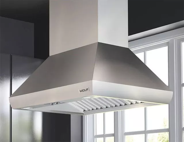 Wolf PI363418 Island Chimney Range Hood with Infinite-Speed Blower Control, Aut Wolf PI363418 Island Chimney Range Hood with Infinite-Speed Blower Control, Aut