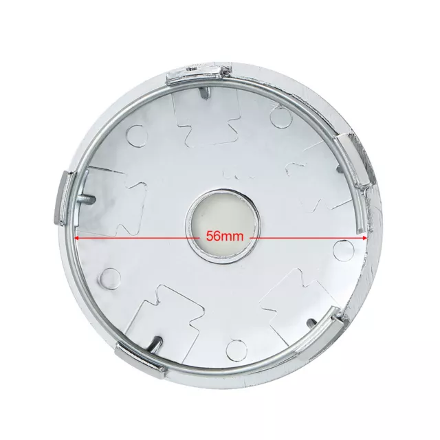 56mm Car Wheel Center Caps Hub Tyre Rim Hub Cap Cover Universal ABS Chrome Z0Q3