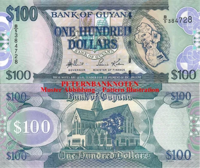 GUYANA 100 DOLLARS  2006  Unc  P.36  6145# Kassenfrisch..