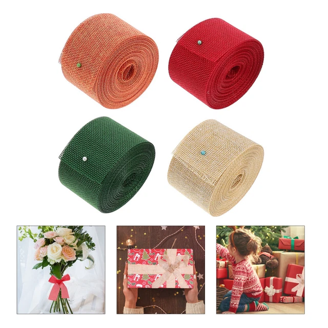 4 rollwide christmas ribbon en Weihnachten Schneeflocke Bänder Weihnachten Verpa