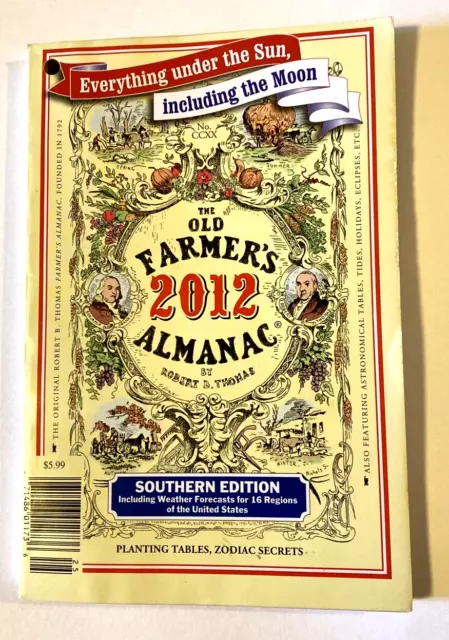 Old Farmer's 2012 Almanac by Robert B Thomas Paperback Southern Edition