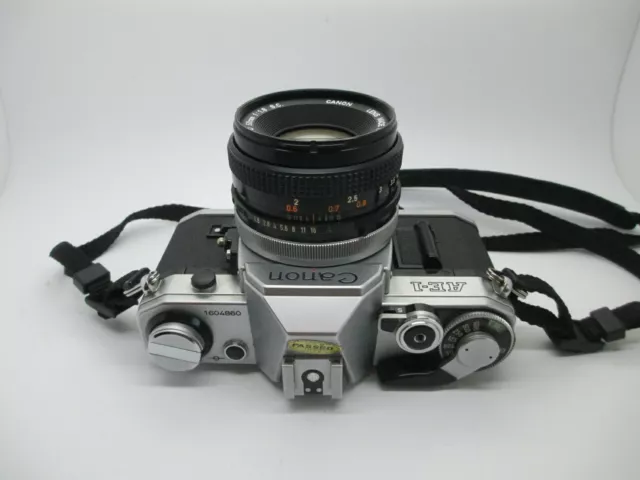 Canon AE-1 35mm SLR Film Camera with Canon 50mm f/1.8 FD Lens - WORKING PERFECT! 3