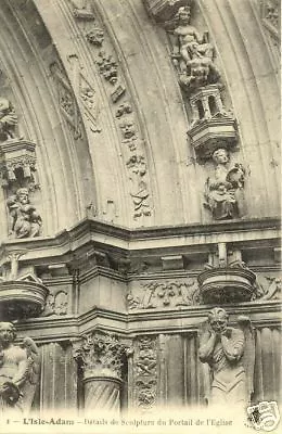 cpa L'ISLE-ADAM 1 portail de l'église