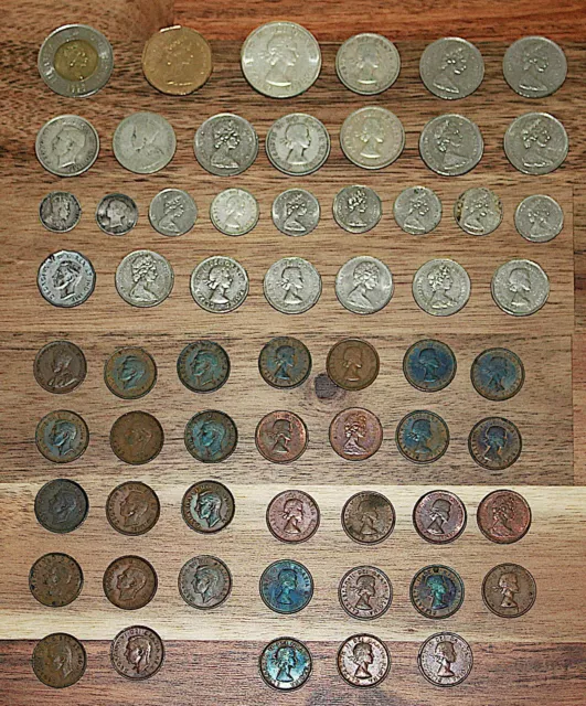 Canada Coin Collection 1888 – 1996 Total 62 Coins 11 Silver Coins