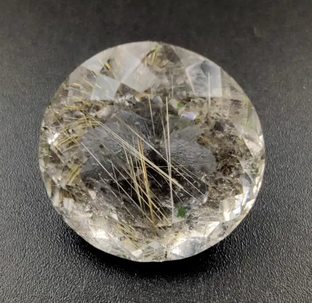 25.20 Carat Rutile Cristal Quartz Rond Coupe H-115