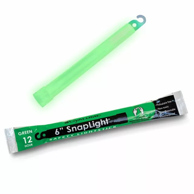 Cyalume Snaplight Industrial Grade Light Sticks, Green, 6-Inch - Pack of 10 3