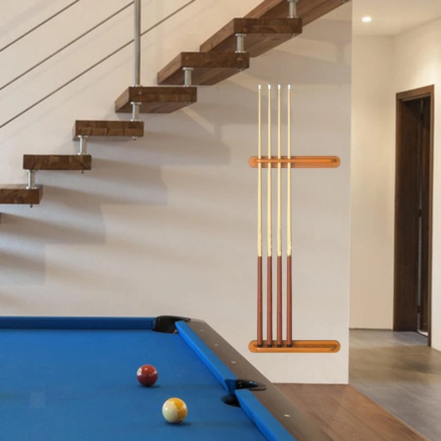 POOL CUE RACK Stand Wall Mounted Snooker Cue Locating Clip Billiard Cue ...