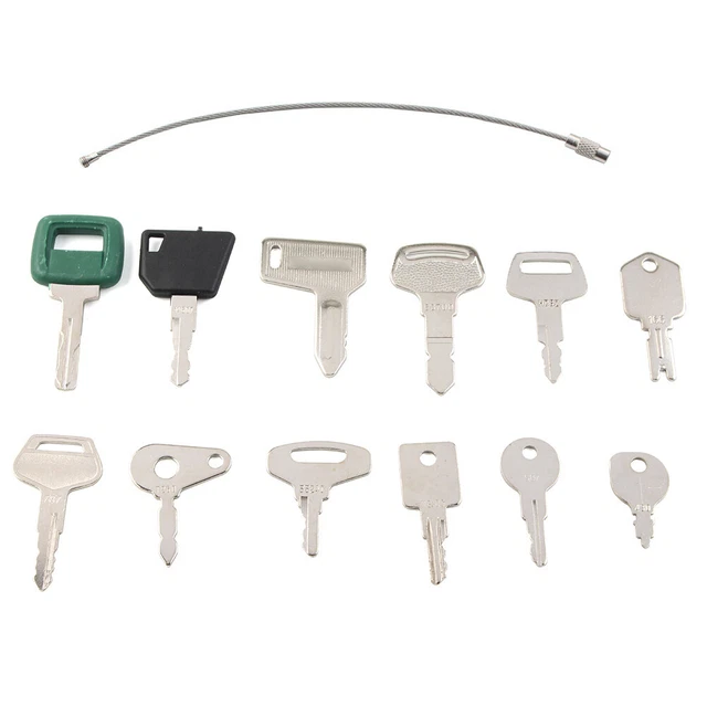 Ignition Key Set HEAVY EQUIPMENT CONSTRUCTION Ignition Key Set 12 Keys For Caterpillar ...