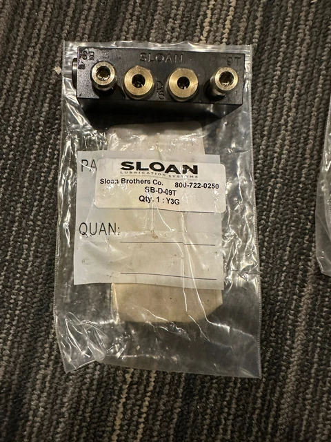 SLOAN BROTHERS CO Part #SB-D-09T New Old Stock Free Shipping