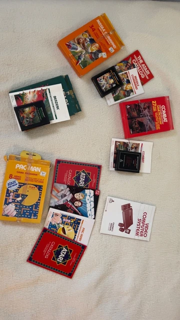 Atari 2600 games, instructions, boxes, DC Atari Force Comic lot free shipping