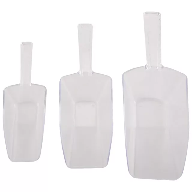 3 Piezas de Cuchara de Helado Cuchara de Raspador de Plastico - Transparent1078