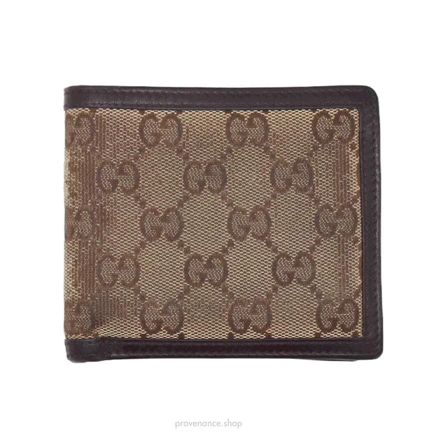 Gucci GG Canvas Bifold Wallet - Brown