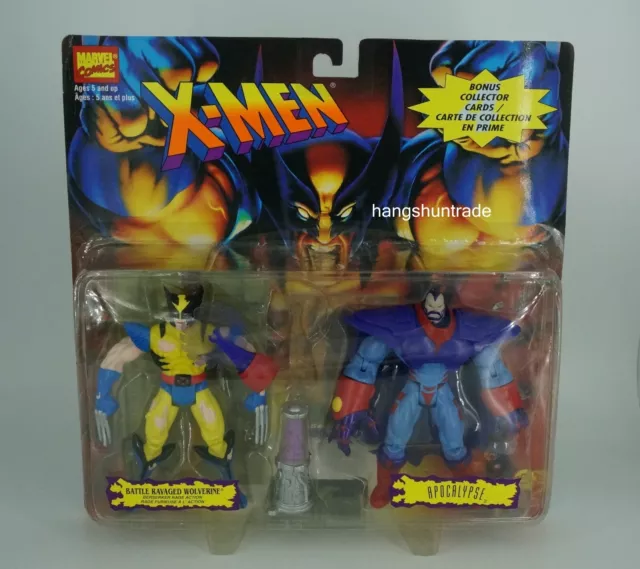 Toy Biz Marvel Comics X-men 1996 Battle Ravaged Wolverine Apocalypse Figure Pack