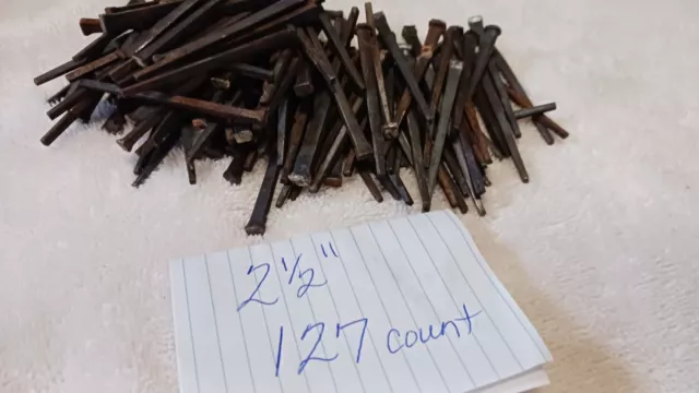 Lot of 241 Antique Vintage Square Cut 1 1/4 - 3" Nails