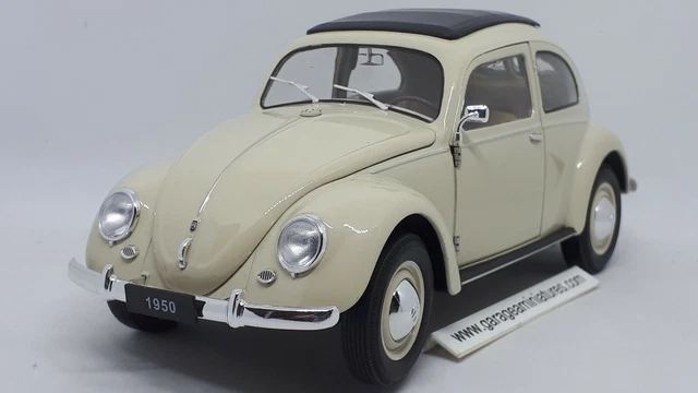 VOLKSWAGEN,COCCINELLE,CLASSIC,BEIGE,1950,WELLY,1/18ème,voiture,collection,