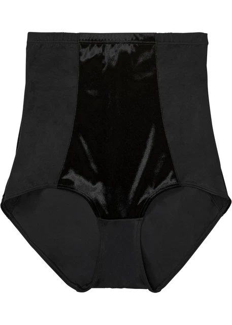Slip da donna in velluto a vita alta con forza di forma leggera taglia 48 neri da donna nuovi*