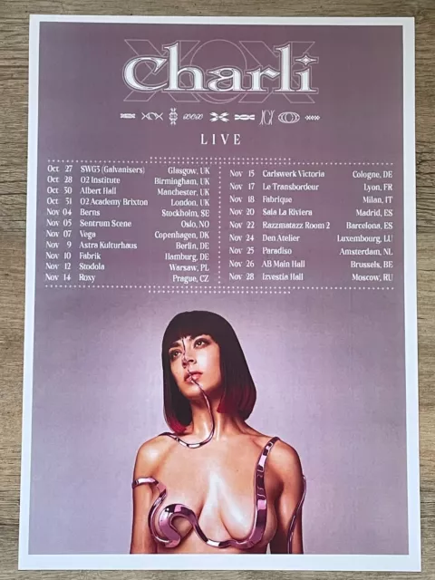 Charli XCX Konzertposter - World Tour 2019 Live Music Show Tour Gig Erinnerungsstücke