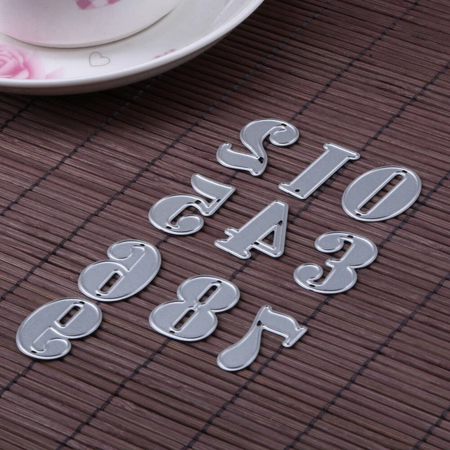 10Pcs Zahlen Zerspanung stirbt Schablonen für DIY-Scrapbooking schneiden stirbt
