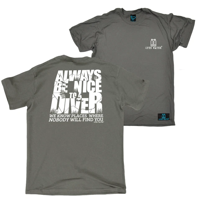FB Scuba Diving Tee Be Nice To A Diver Novelty Birthday Christmas Mens T-Shirt