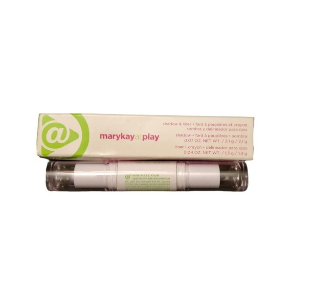 Sombra de ojos y delineador de ojos helado lila púrpura maquillaje cosmético Mary Kay At Play Nuevo de lote antiguo