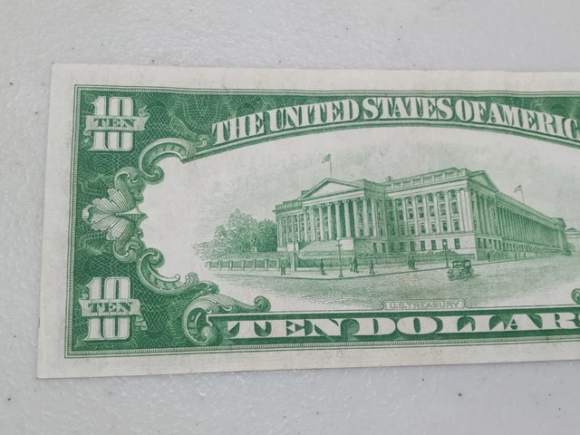 Nice 1934 $10 Ten Dollar Silver Certificate Note Blue Seal, A76 5