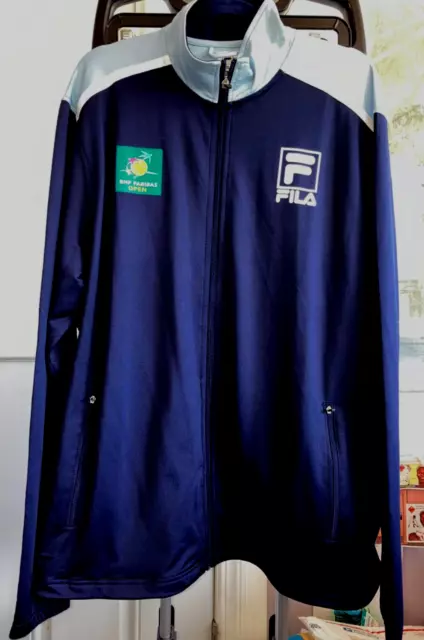 FILA BNP PARIBAS NAVY BLUE Jacket XL MENS TENNIS OPEN ZIPPER 804 27.99 PicClick
