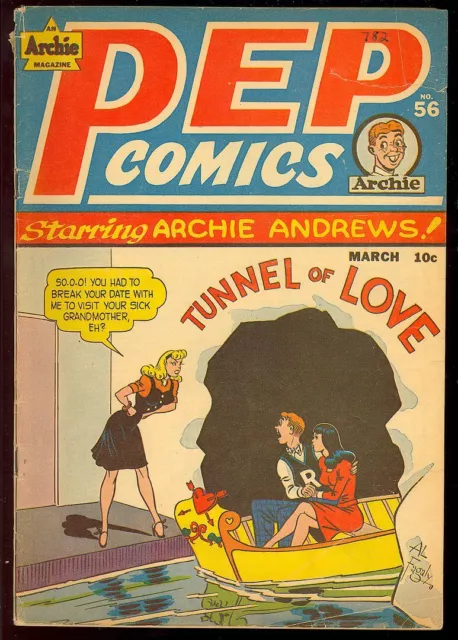 Pep Comics #56 Unrestored Golden Age Archie Vintage Archie Comic 1946 VG-